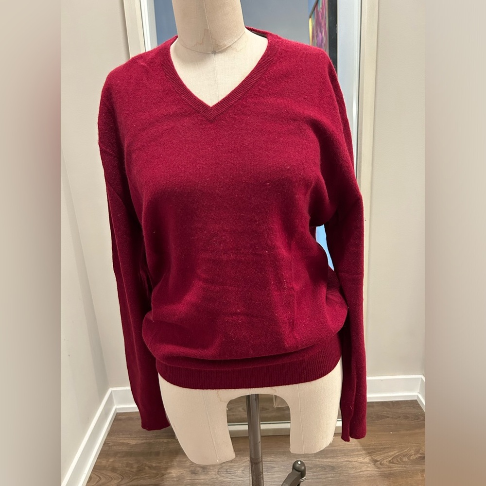 Sak’s Fifth Avenue Cardigan in Red - M